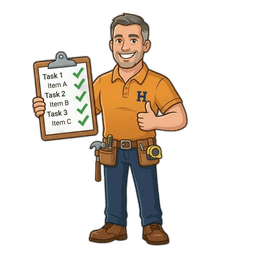 Henry reviewing his checklist